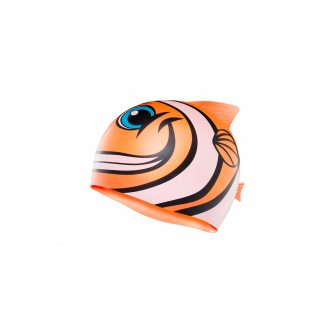 Шапочка для плавання TYR Kids Charactyer Happy Fish Swim Cap ORANGE (LCSHFISH-810)